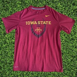 Boys Cardinal Red Nike Iowa State Football Tee
